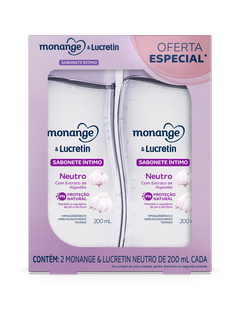 MONANGE E LUCRETIN KIT SABONETE LÍQUIDO ÍNTIMO NEUTRO 200ML